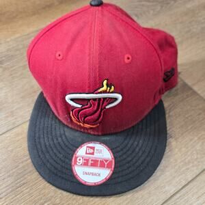New Era 9FIFTY Miami Heat Hardwood Classics Snapback Hat NBA Adjustable Cap